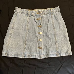 High-Rise Denim Skirt